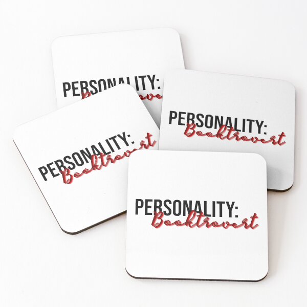 Item preview, Personality: Booktrovert | Curly writing in red designed and sold by DeliriousSteve.