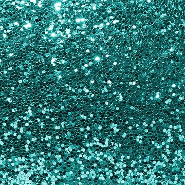 Artwork thumbnail, Turquoise Blue Glitter Look Chunky Sequin by ColorFlowArt