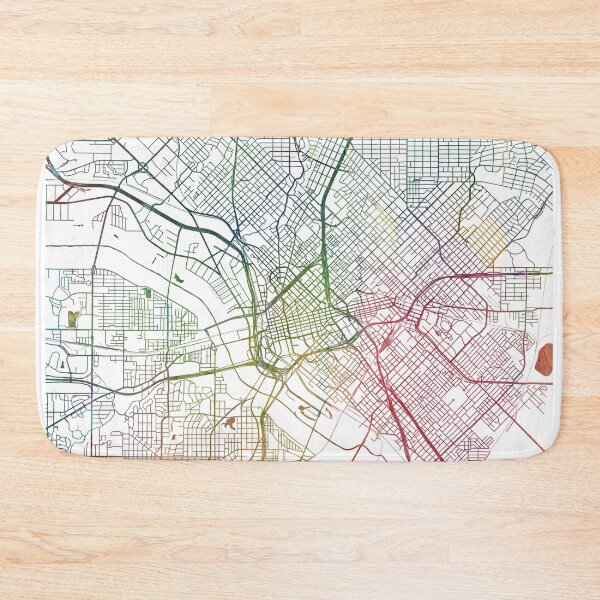 Item preview, Dallas Watercolor Map by Zouzounio Art designed and sold by zouzounioart.