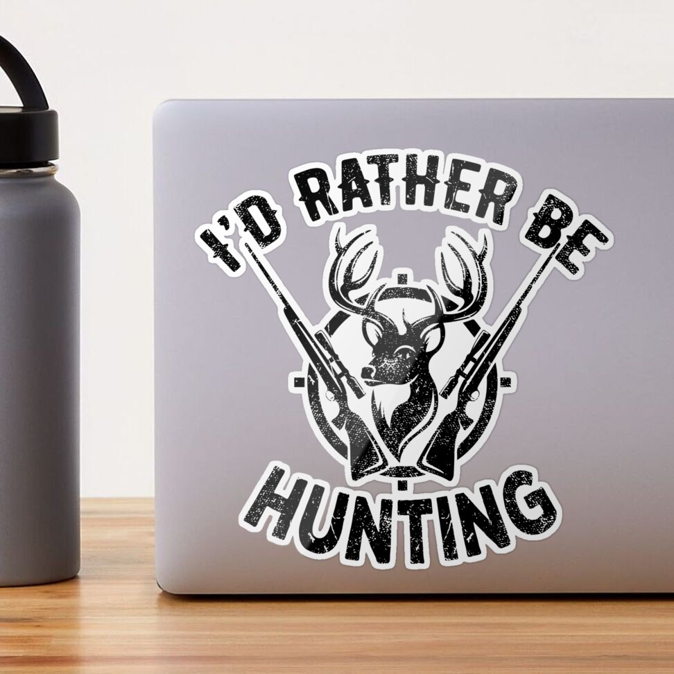 BCST2003 Sticker 9cm I'd Rather Be Hunting - Beachcomber