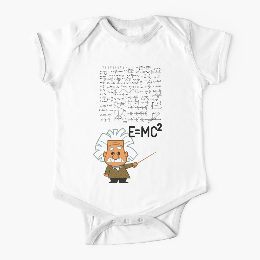 Albert Einstein Funny Formula Baby One Piece By Sirrdx Redbubble