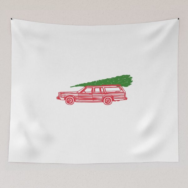 Item preview, Christmas Tree on Station Wagon Fun Christmas Gift Design designed and sold by reg5500.