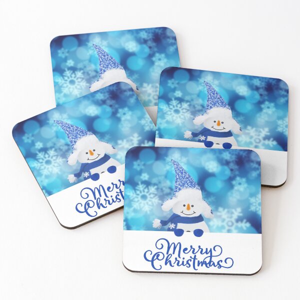 Item preview, Snowman Winter background , Merry Christmas snow and snowflakes , greeting card with copy-space designed and sold by MarketVisionAV.