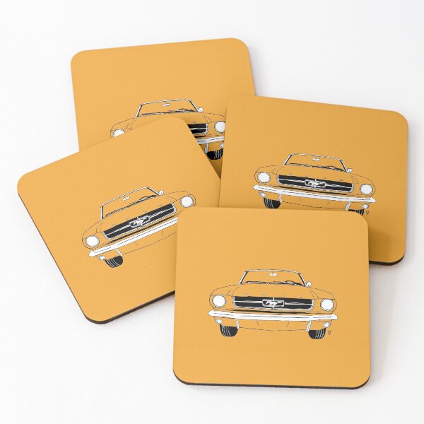 Item preview, Ford Mustang Gold Background designed and sold by Cardrawing-Art.
