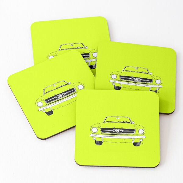 Item preview, Ford Mustang Neon Green Background designed and sold by Cardrawing-Art.