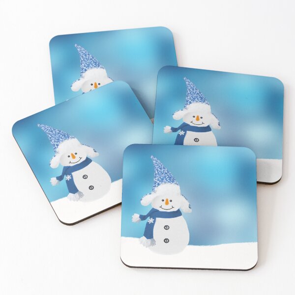 Item preview, Snowman Winter background ,  snow and snowflakes , greeting card with copy-space designed and sold by MarketVisionAV.