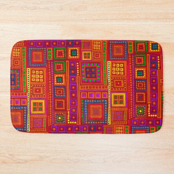 Item preview, Hot Color Squares inspired by India designed and sold by astrongwater.