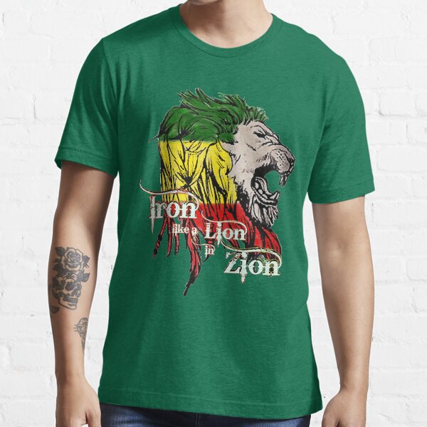 Reggae Rasta Iron, Lion, Zion 5 Essential T-Shirt