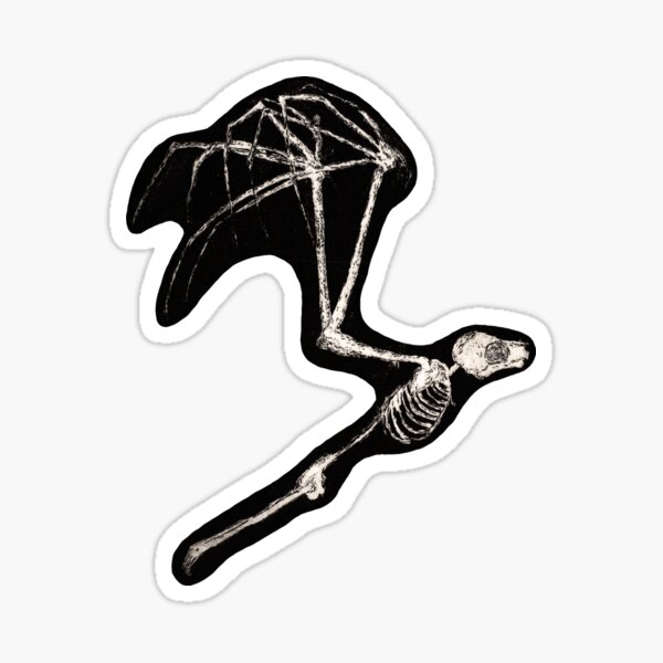 Skeleton Bat Sticker