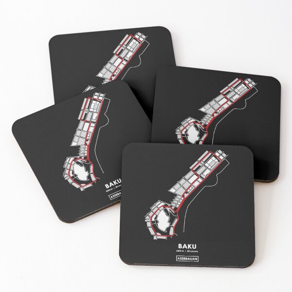 Item preview, BAKU - AZERBAIJAN TRACK MAP 2.0 RED designed and sold by andreanastasio.