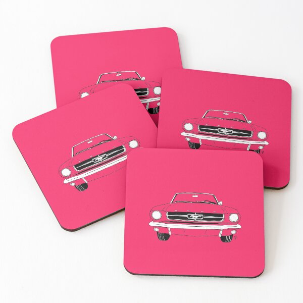 Item preview, Ford Mustang Neon Pink Background designed and sold by Cardrawing-Art.