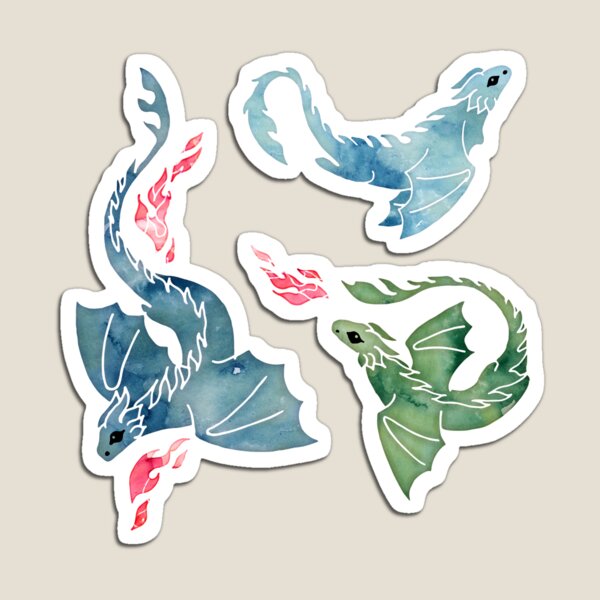 Item preview, Dragon fire blue & green designed and sold by adenaJ.
