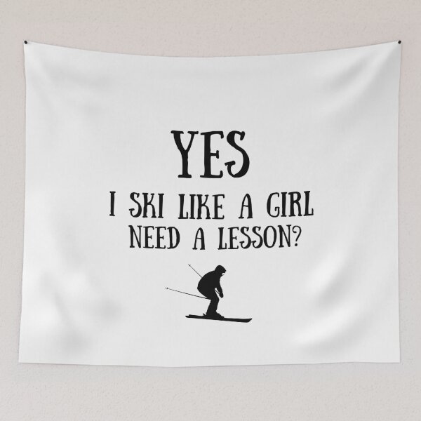 Item preview, Skiing: Yes, I play like a girl. Need a lesson? designed and sold by TheGreenGoat.