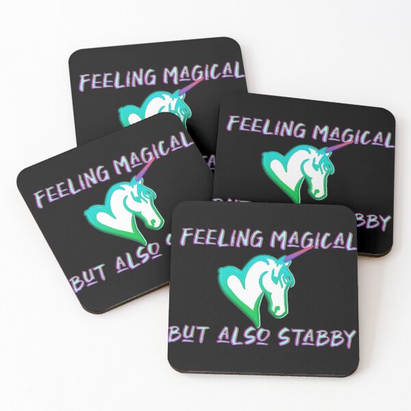Item preview, Feeling Magical Unicorn But also Stabby designed and sold by Graykat.