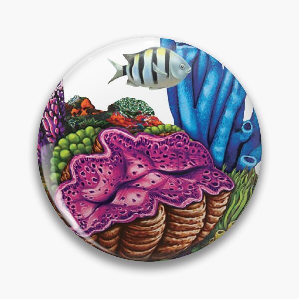 Item preview, Sargeant Major Fish and Coral Reef - Hand Drawn Art designed and sold by killies.