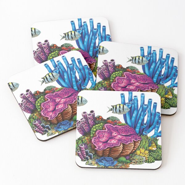 Item preview, Sargeant Major Fish and Coral Reef - Hand Drawn Art designed and sold by killies.