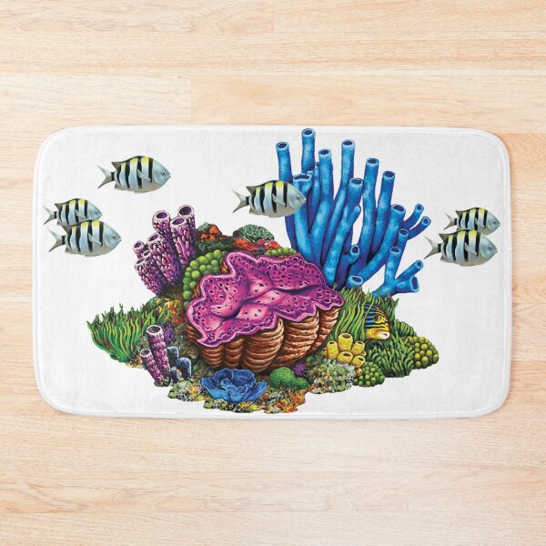 Item preview, Sargeant Major Fish and Coral Reef - Hand Drawn Art designed and sold by killies.
