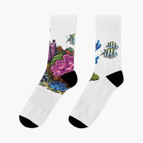 Item preview, Sargeant Major Fish and Coral Reef - Hand Drawn Art designed and sold by killies.