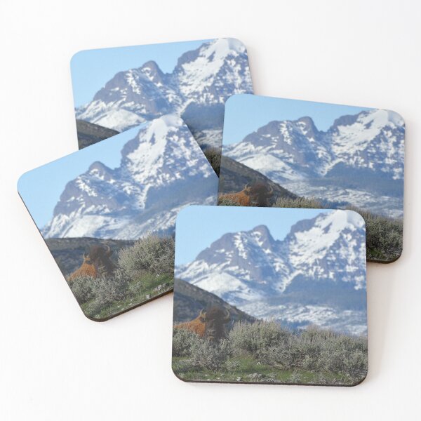 Item preview, Bison in Yellowstone, Yellowstone Montana,Yellowstone Wyoming, Bison in Mountains designed and sold by naturecdesigns.