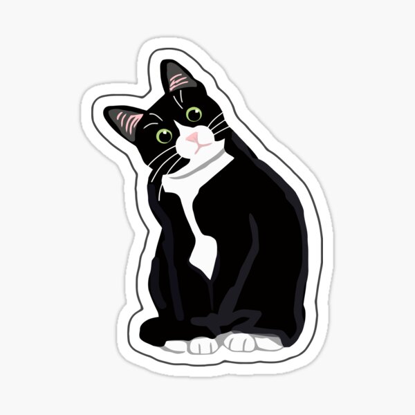 Stickers, Labels & Tags Stickers Paper Cute Sleeping Cat Stickers Black ...