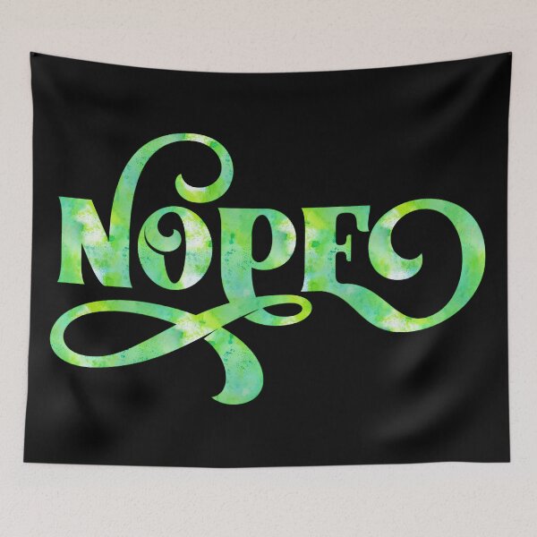 Item preview, Fancy Pants Green Watercolor Nope designed and sold by TheBearandBunny.