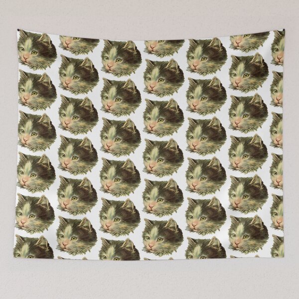 Item preview, Vintage Cat, Victorian Cute Kitten designed and sold by WallArt01.
