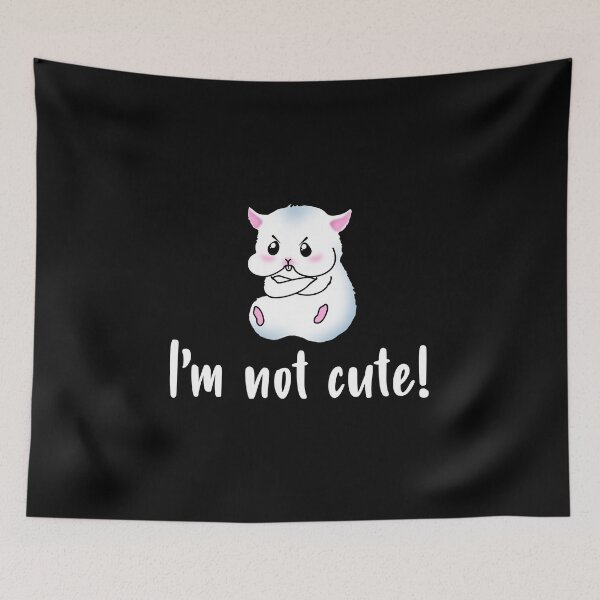 Item preview, I'm Not Cute! A Grey Hamster With An Angry Facial Expression designed and sold by Paulina Vanlife.