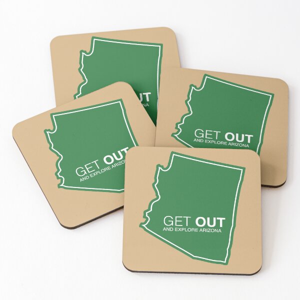 Item preview, Get Out...and Explore Arizona | Outdoor Hiking Tourism Bumper Sticker designed and sold by SLAG-Creative.