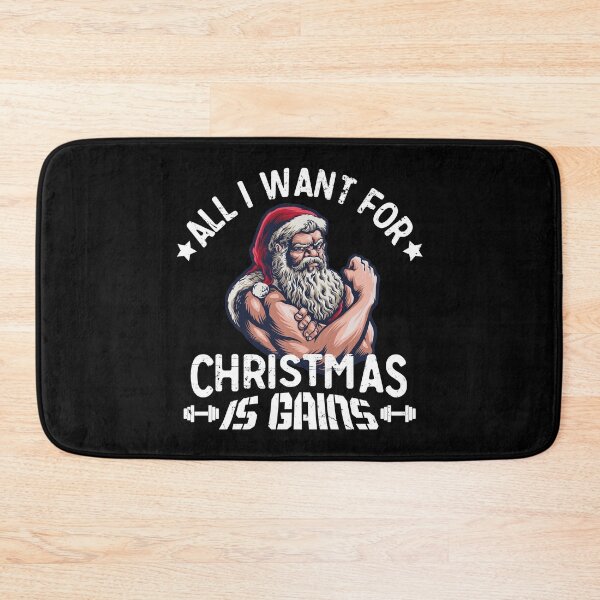 Item preview, All I Want For Christmas Is Gains workout shirts with sayings designed and sold by tinypurpleland.