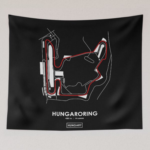 Item preview, HUNGARORING - HUNGARY TRACK MAP 2.0 RED designed and sold by andreanastasio.