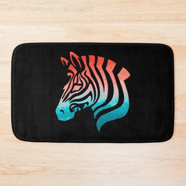 Item preview, Blue/Red Zebra Silhouette  designed and sold by Elle  Hazlett.