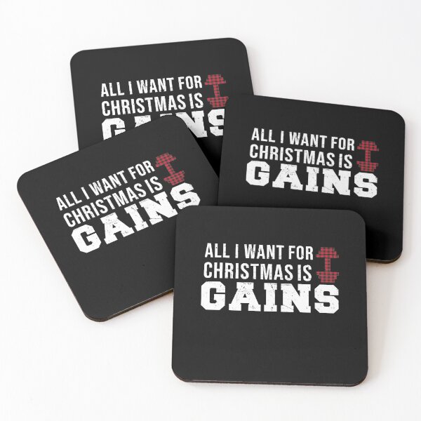 Item preview, All I Want For Christmas Is Gains Christmas running top designed and sold by tinypurpleland.