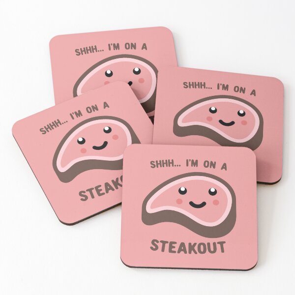 Item preview, Shhh... I'm on a Steakout Kawaii Steak designed and sold by KawaiiPark.