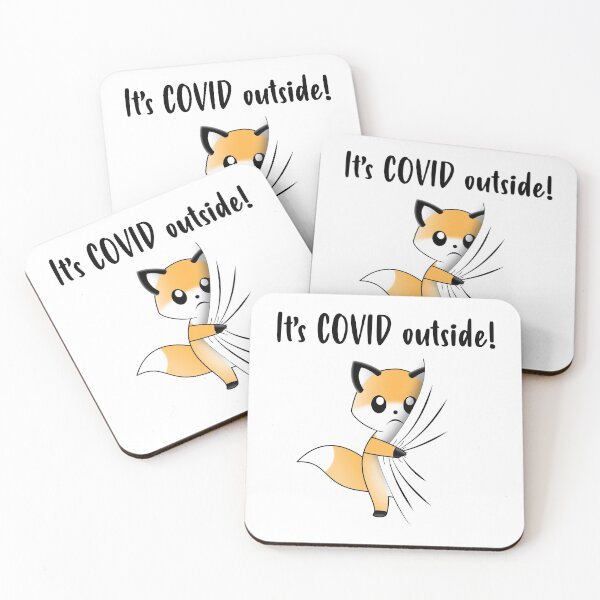Item preview, It's COVID Outside! A Sweet Fox Hides Under Your T-Shirt designed and sold by Paulina Vanlife.