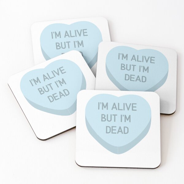 Item preview, I'm alive but I'm dead tik tok heart designed and sold by katrock2020.