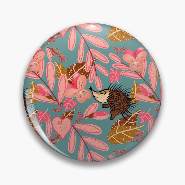 Item preview, Hedgehog Dancing in the Florals with Blue Background designed and sold by Sheri42.