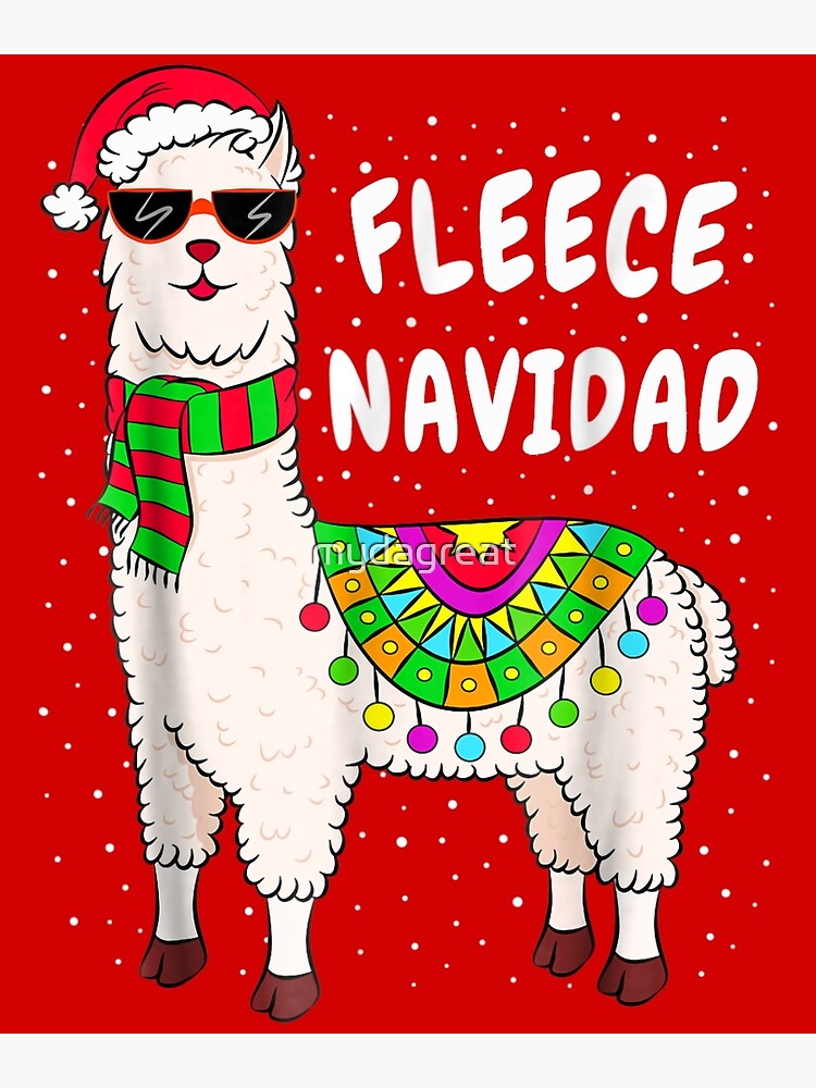 Fleece Navidad Llama Matching Family Christmas Pajamas Spanish