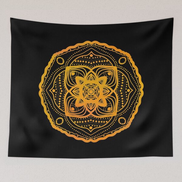 Item preview, Orange Paradise Tie-dye Swirl Blend Flower Burst Mandala designed and sold by Stacia Boyd.