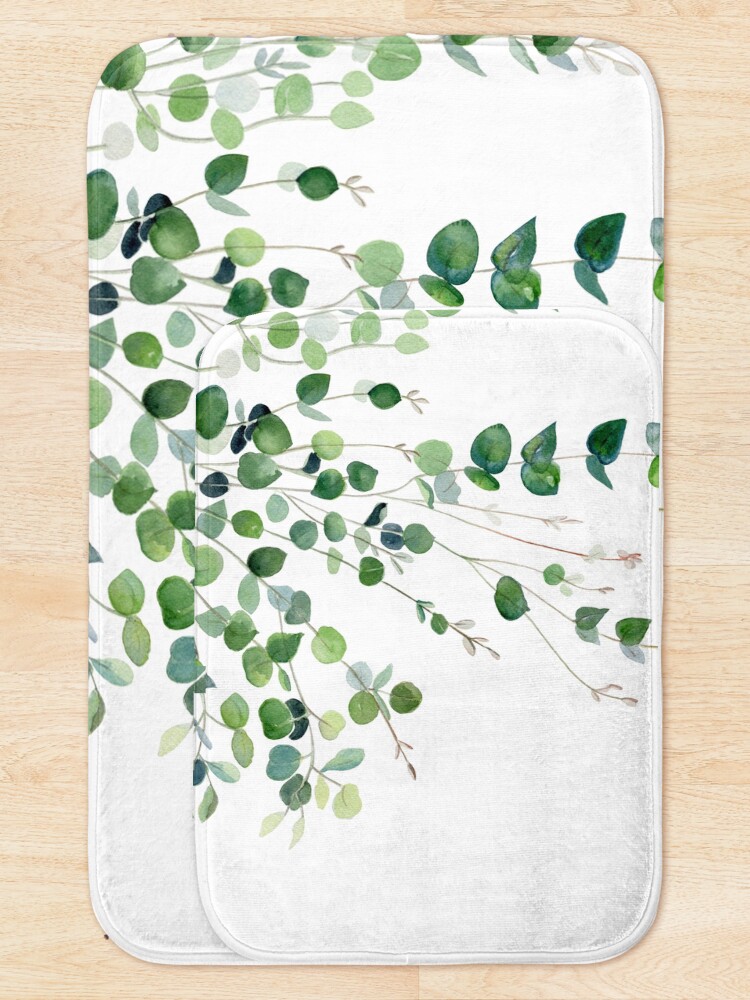 Alternate view of Eucalyptus Watercolor Bath Mat