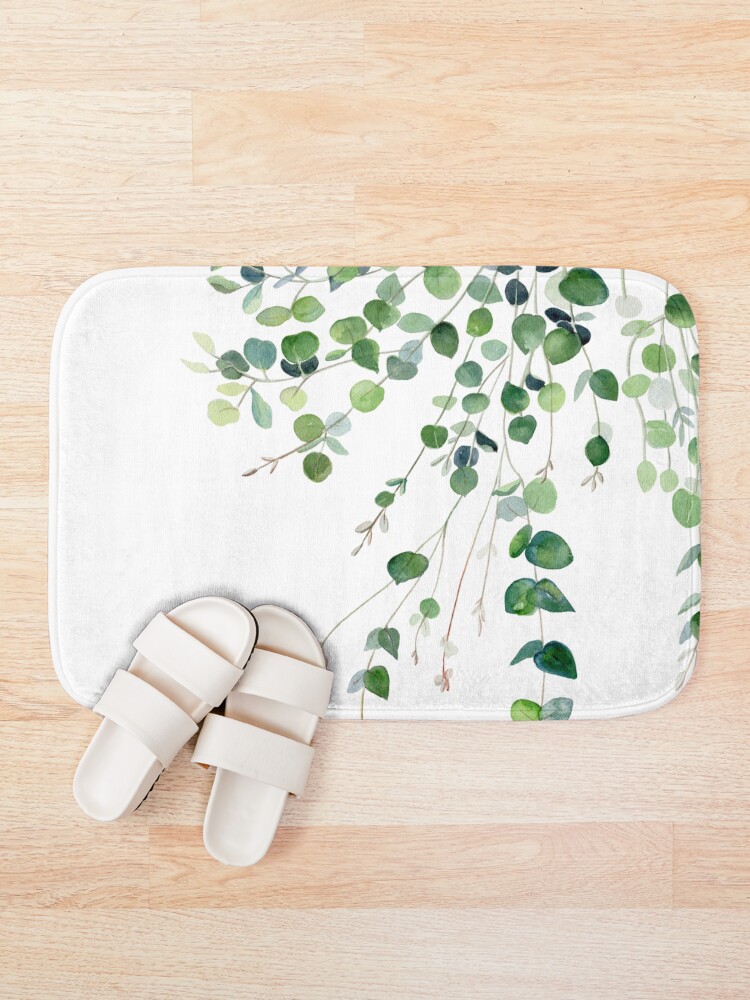 Alternate view of Eucalyptus Watercolor Bath Mat