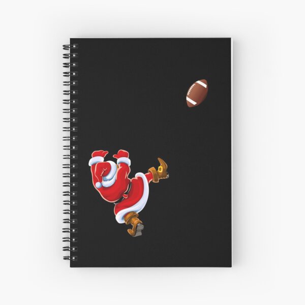 Santa loves football Spiral Notebook