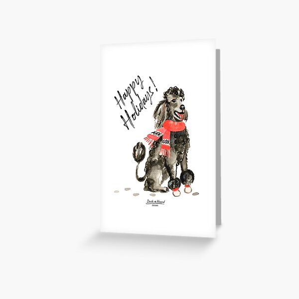 Happy Holidays from Gigi the Poodle Greeting Card