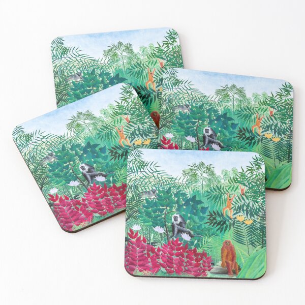 Item preview, Tropical Forest with Apes Snake Animals designed and sold by VintageArchive.