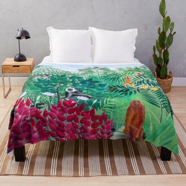 Item preview, Tropical Forest with Apes Snake Animals designed and sold by VintageArchive.