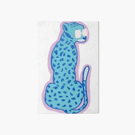 Preppy cheetah Art Board Print