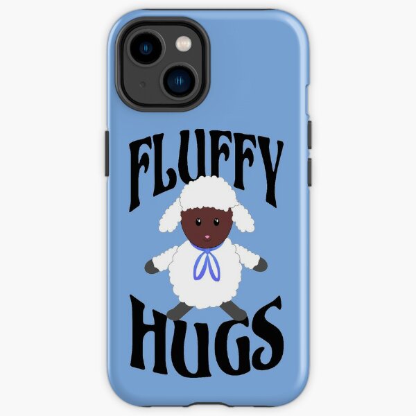Fluffy Hugs - Cocoa/Blue iPhone Tough Case