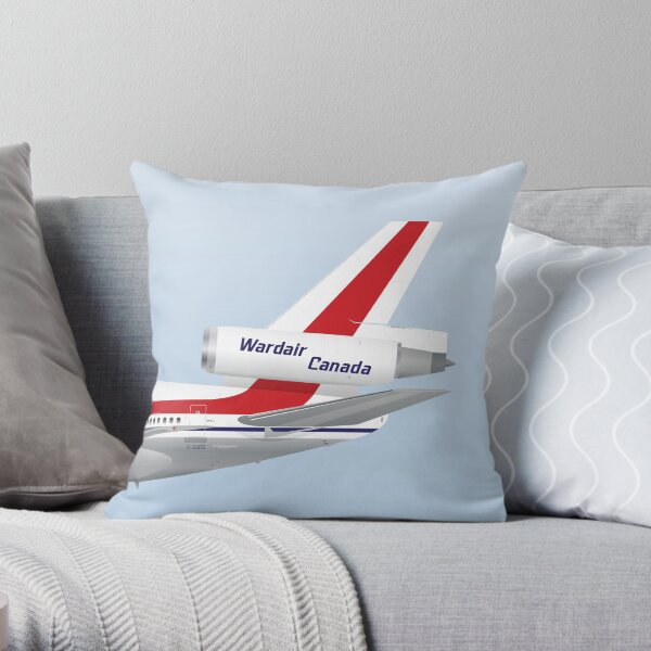 Wings In Uniform - DC-10 - Wardair Canada Throw Pillow