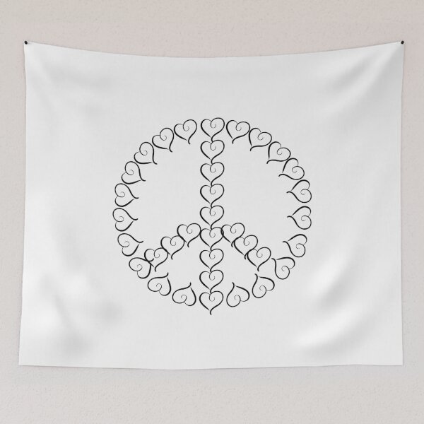 Item preview, peace and love designed and sold by JokesAndFun.
