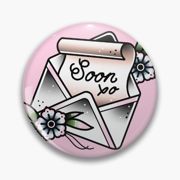 Item preview, Love Letter Soon Valentine's Cute Traditional Flash Tattoo designed and sold by Ella Mobbs.