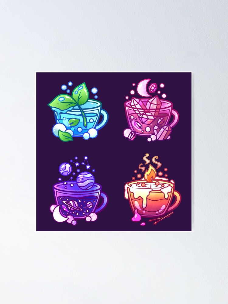 "Aesthetic Teacup Collection" Poster by heysoleilart Redbubble